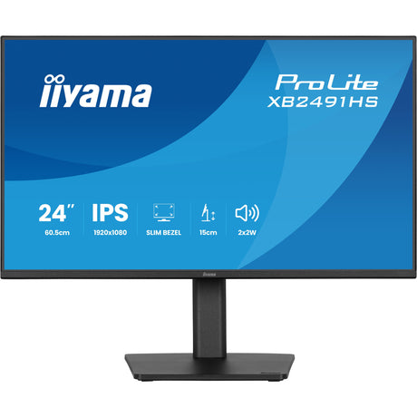 Iiyama prolite xb2491hs-b1 23.8 skærm (sort, 120 hz, hdmi, displayport, lyd)
