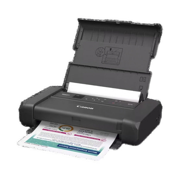 Canon Maxify BX110 inkjetprinter (sort, USB-C, WLAN, batteri inkluderet)