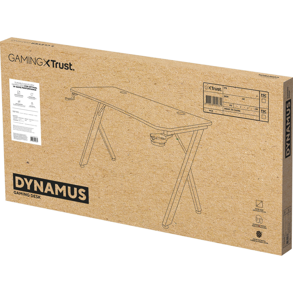 Trust gxt 712 dynamus gaming bord gaming bord (sort)