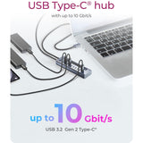 Icy box ib-hub1450-c31 usb hub (antracit)