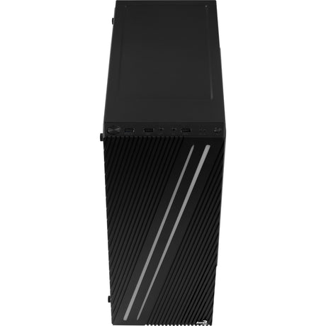 Aerocool streak midi tårnhus (sort | 3x USB-A | RGB | vindue)