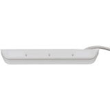Brennerstuhl ®estilo hjørne tilslutningsboks med USB-opladningsfunktion 4-vejs 2x beskyttelsesstik 2x euro sølv hvid