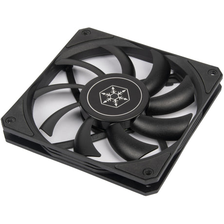 Silverstone air slimer 120 kasseventilator (sort, 120 x 15 x 120 mm, pwm)
