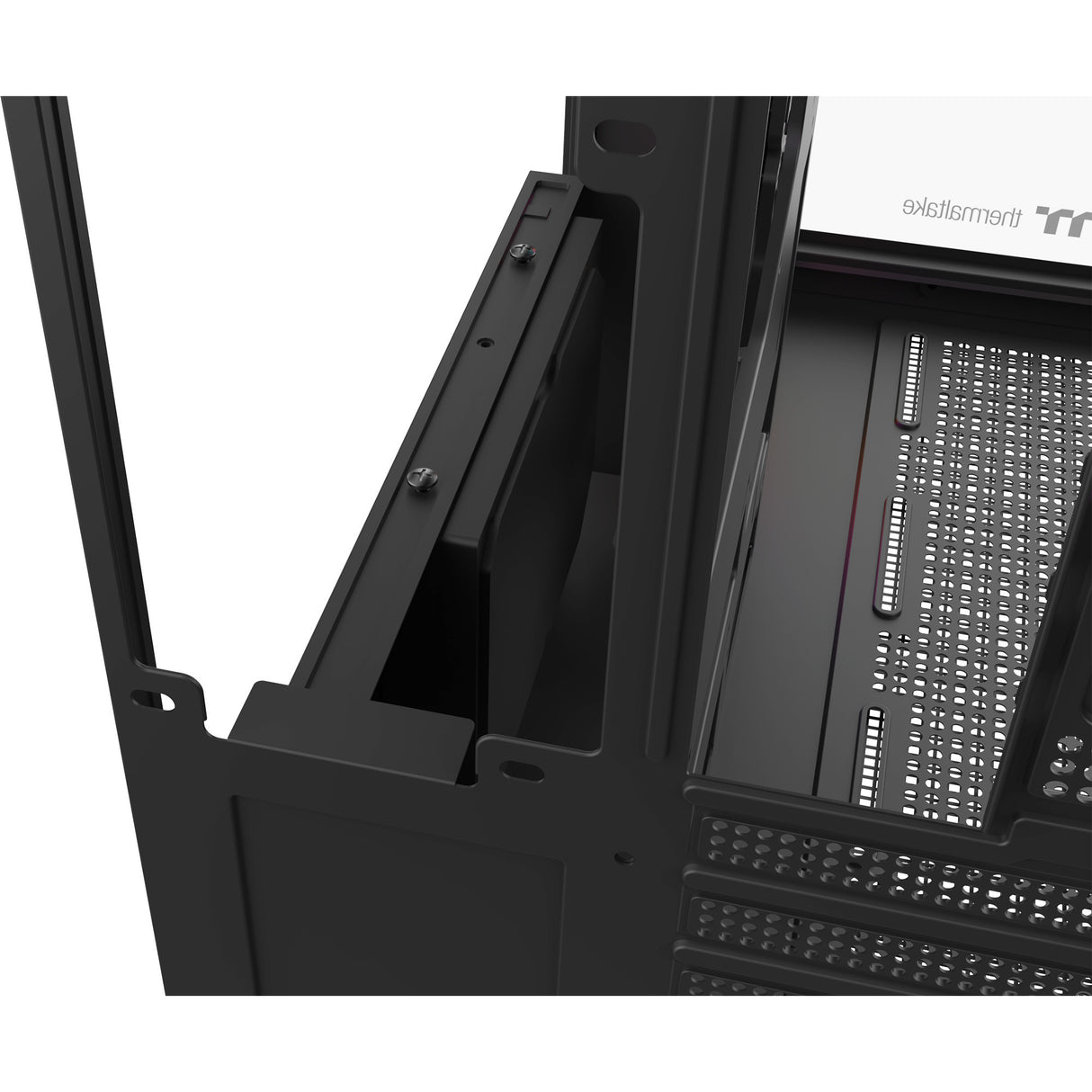 Thermaltake view 380 ws argb midi tårnhus (sort træfarve | 2x USB-A | 1x USB-C | RGB | hærdet glas)