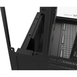 Thermaltake view 380 ws argb midi tårnhus (sort træfarve | 2x USB-A | 1x USB-C | RGB | hærdet glas)