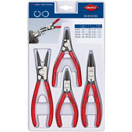 Knipex låsetang sæt 00 20 03 v02 (rød, 4-delt)