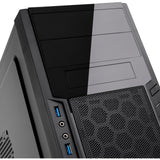 Silverstone sst-ps13b midi tårnhus (sort | 2x USB-A)