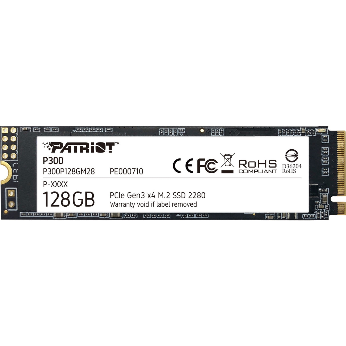 Patriot p300 128gb ssd (p300p128gm28, pcie 3.0 x4, m.2 2280)