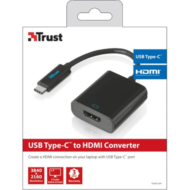 Trust USB Type-C - HDMI-adapter USB-adapter (sort, 21011)