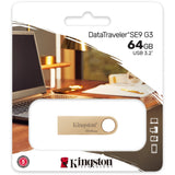 Kingston Data Traveler SE9 G3 64 GB USB-stick (guld, dtse9g3 64 GB, USB-A 3.2 (5 GBit s))