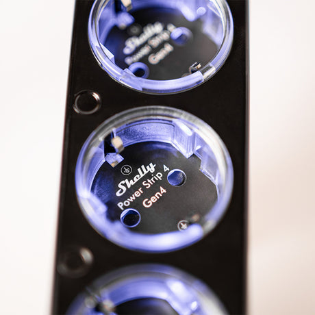Shelly power strip gen4 stekkerdoos (zwart, wifi, bluetooth, zigbee)