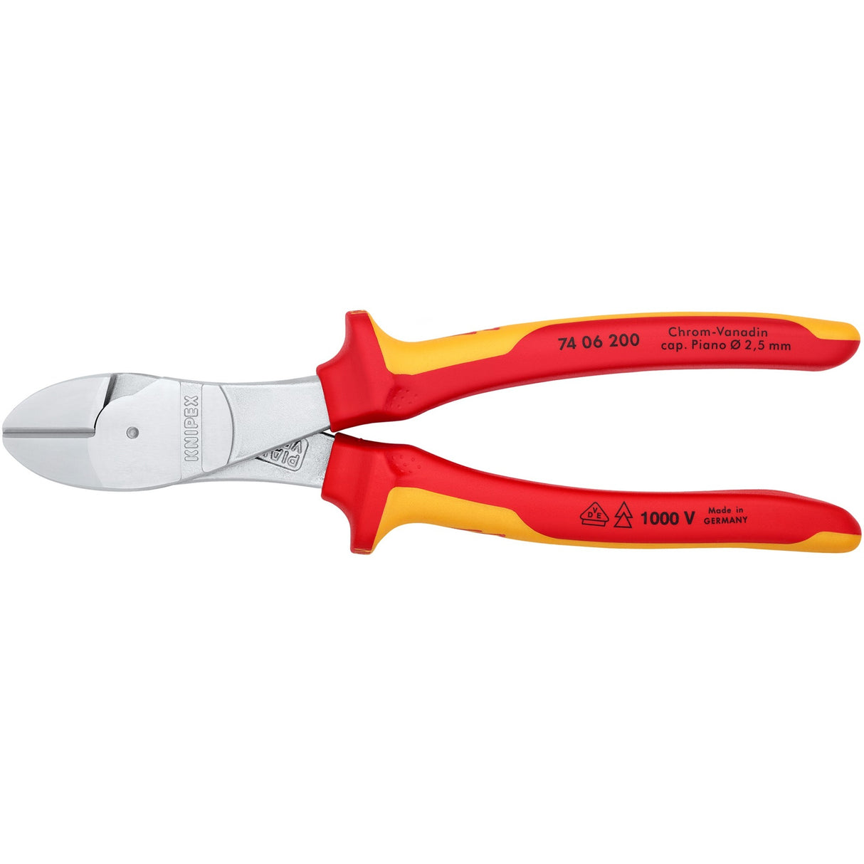 Knipex 74 06 200 power side skæretang komfort 200mm vde