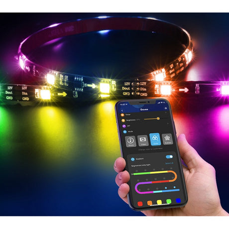 Govee h6199 dreamview t1 tv achtergrondverlichting sfeerverlichting (5 meter, rgbic, wifi, bluetooth, voor 75 - 85 inch tv's)