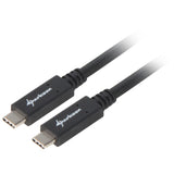 Sharkoon USB-C 3.2 > USB-C-kabel (sort, 0,5 meter)