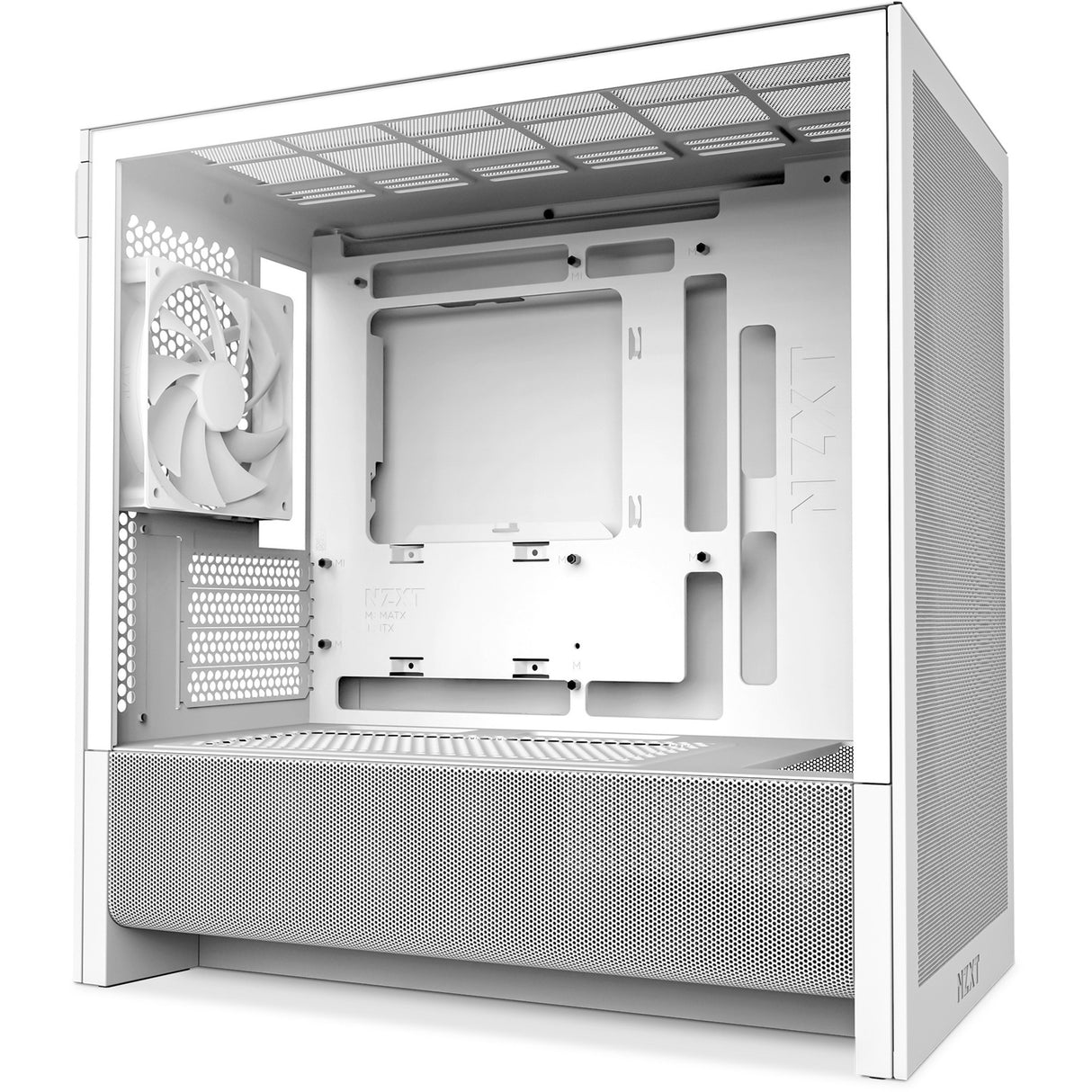 Nzxt h3 flow midi tårnhus (hvid (mat) | 1x USB-A | 1x USB-C | hærdet glas)