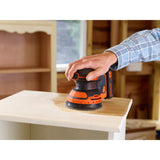 Black+decker 18v skruetrækker + 18v excentrisk slibemaskine bundt (sort orange)