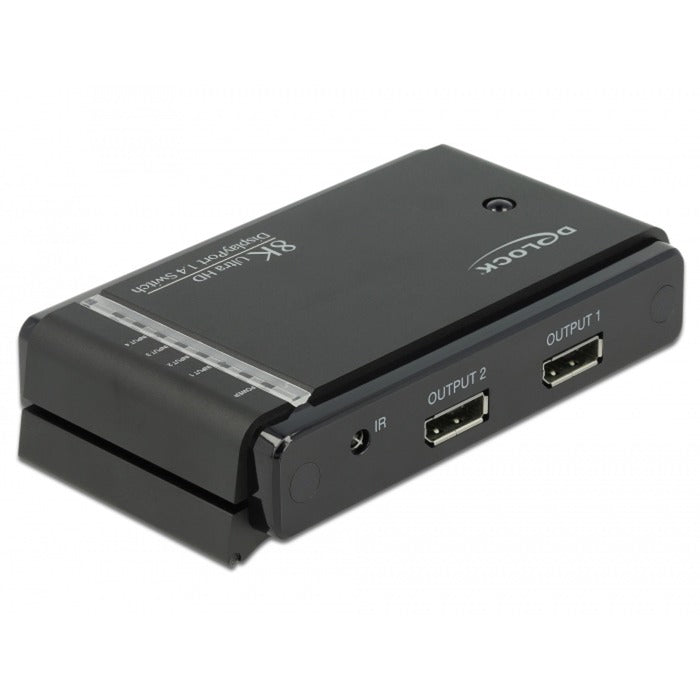 Delock displayport switch 2x 2 displayport ind til 1x 2 displayport out (sort)