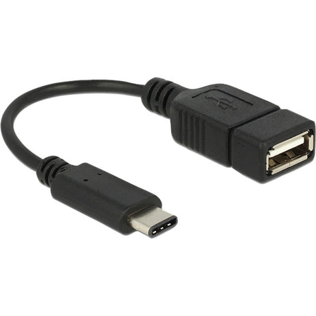 Delock USB-C 2.0 > USB-A-adapter (sort, 0,15 meter)