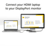 Akt-tilslutning hdmi til displayport-adapter, 4k@60hz (sort)