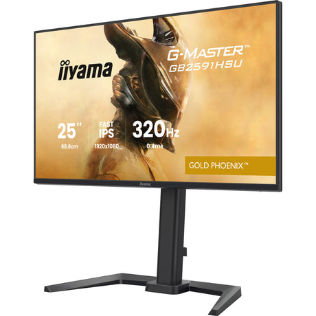Iiyama G-Master Gold Phoenix GB2591HSU-B1 24.5 gaming-skærm (sort (mat), 320 Hz, HDMI, DisplayPort, USB, lyd)