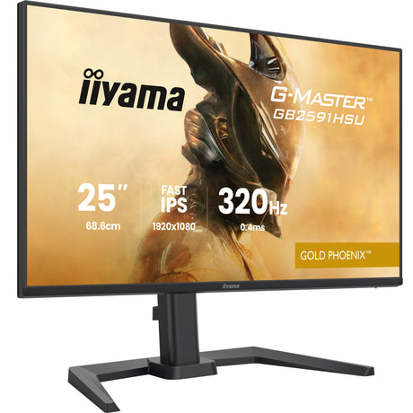 Iiyama G-Master Gold Phoenix GB2591HSU-B1 24.5 gaming-skærm (sort (mat), 320 Hz, HDMI, DisplayPort, USB, lyd)