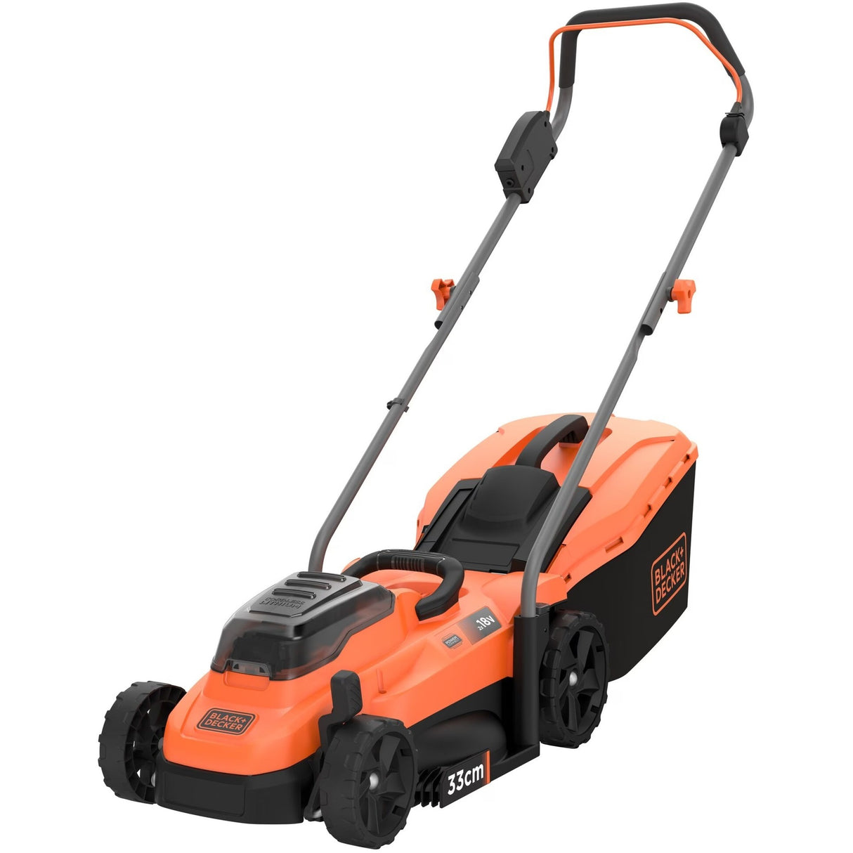Black+decker bcmw3318l2-qw 2x 18v plæneklipper (orange sort, 2x 18v 2,5ah batteri og oplader inkluderet)