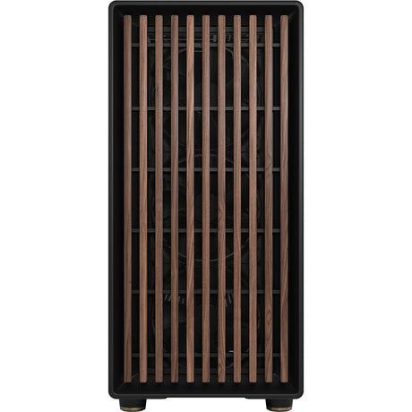 Fractal design nord xl midi tårnhus (sort træfarve | 2x USB-A | 1x USB-C | hærdet glas)