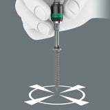 Wera bit håndholder 813 r med rapidaptor bit holder skruetrækker (sort grøn, 90 mm)
