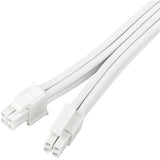 Silverstone sst-pp07e-eps8w-v2, eps 12v 8pin (4+4) forlængerkabel (hvid, 30 centimeter)