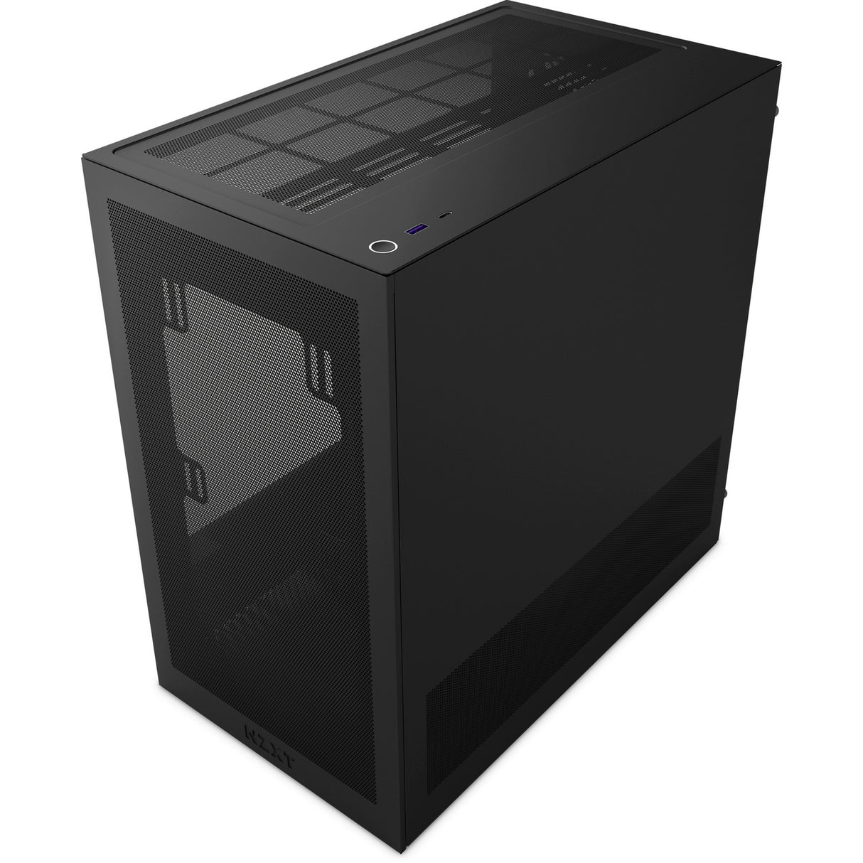 Nzxt h3 flow midi tårnhus (sort (mat) | 1x USB-A | 1x USB-C | hærdet glas)