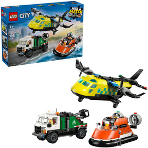 Lego city store køretøjer 60505 fly, servicekøretøj og hovercraft remix