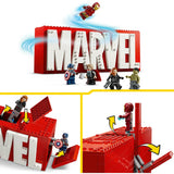 Lego superhelte 76313 marvel logo og minifigurer
