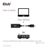 Club 3D USB-C til RJ45 5 Gbps Ethernet MF-adapter (sort)