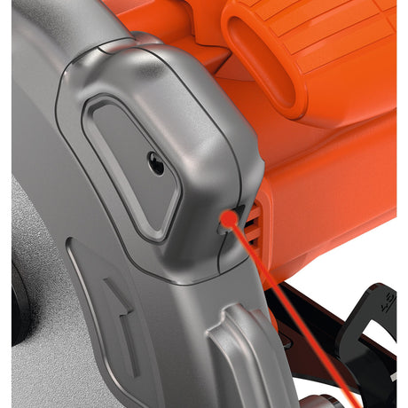 Black+decker 1250w 190mm rundsav cs1250lka-qs håndrundsav (orange, inkl. kuffert med 2x savklinge)