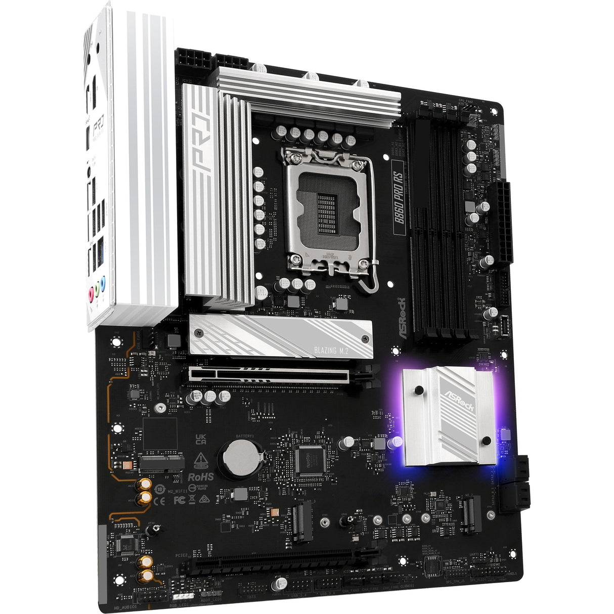 Asrock B860 Pro RS Socket 1851 bundkort (RAID, 2,5 GB-LAN, lyd, ATX)