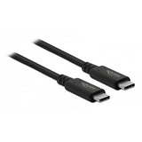 Delock USB4 40 Gbps koaksialt koaksialkabel (sort, 0,8 meter)
