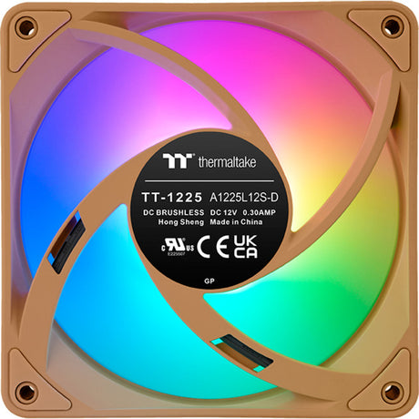 Thermaltake ct120 ex argb sync pc køleventilator grus sand (3-fan pakke) kuffertventilatorer (lysebrune, 3 stk., 120 x 120 x 25 mm, pwm)