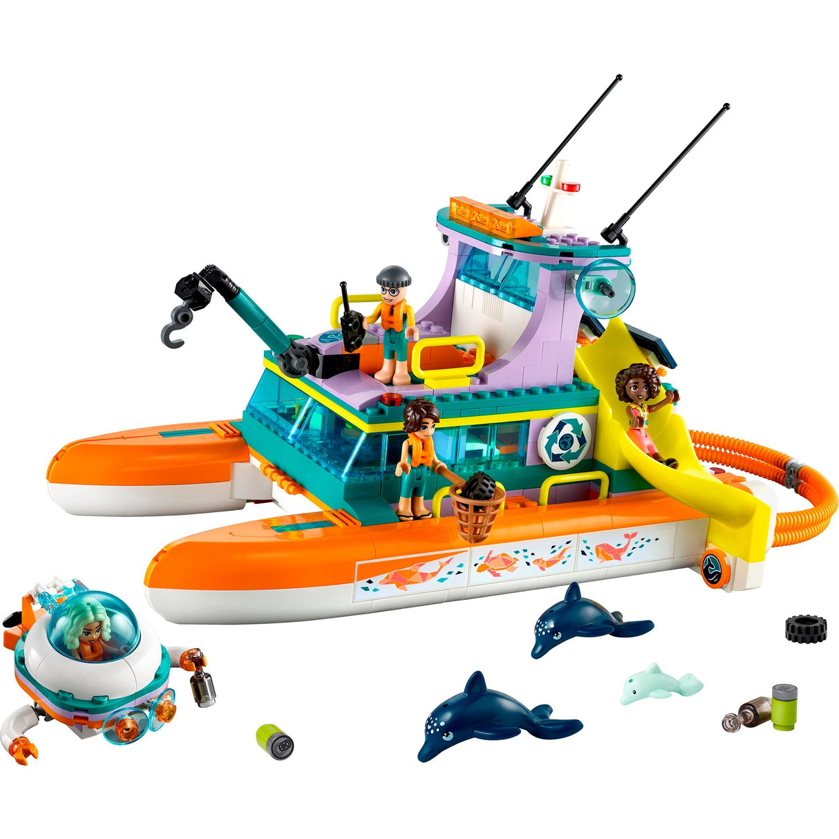 Lego friends - konstruktionslegetøj til søredningsbåd (41734)