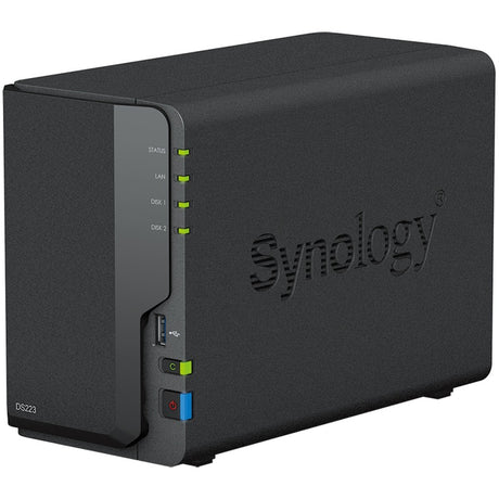 Synology diskstation ds223 nas (sort, 1x 1 GB LAN, 3x USB 3.2 gen 1)