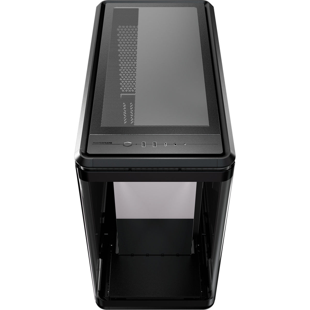 Cooler masterframe 360 panorama udstillingskabinet (sort | 2x USB-A | 1x USB-C | RGB | hærdet glas)