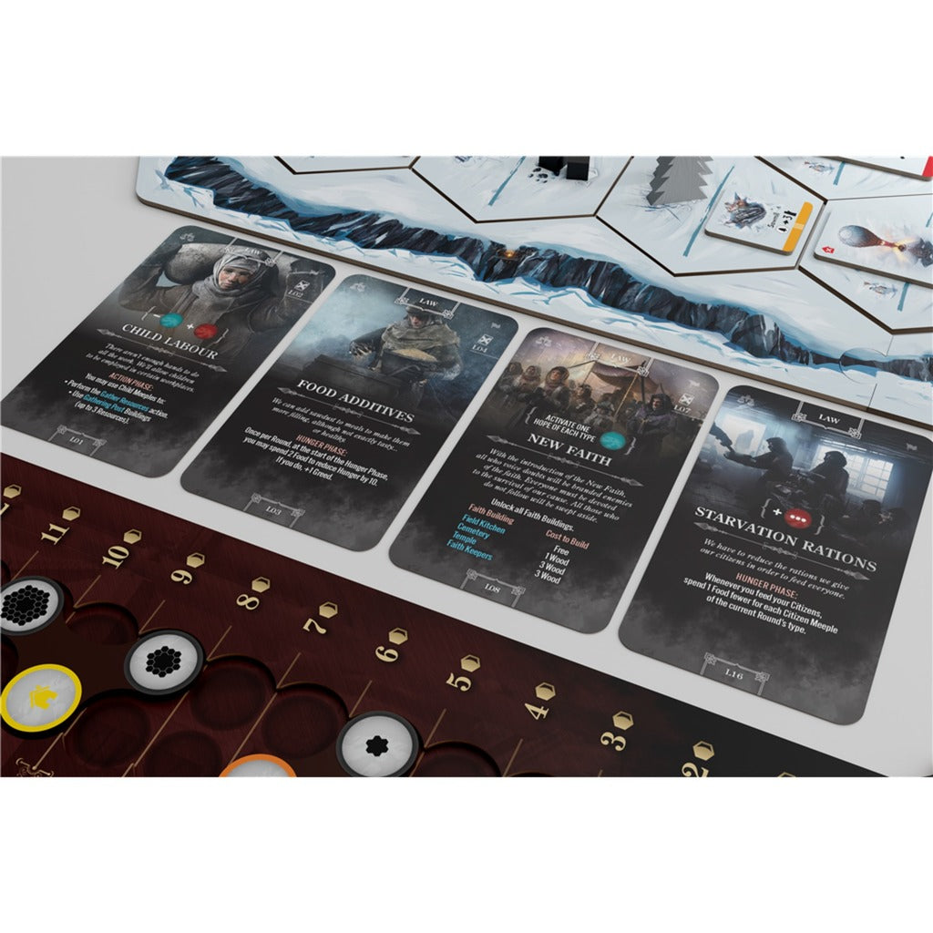 Europæisk spillernetværk frostpunk brætspil (engelsk, 1 - 4 spillere, 120 - 150 minutter, fra 16 år)