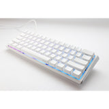 Ducky one 3 klassisk ren hvid mini rgb mekanisk tastatur (hvid, us-layout (qwerty), cherry mx red, 60%, rgb led, double-shot pbt, hot-swappable, quack mekanik)