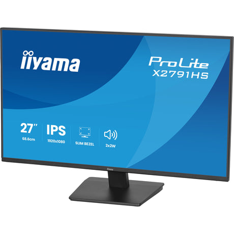 Iiyama prolite x2791hs-b1 27 skærm (sort (mat), 120 Hz, HDMI, skærmport, lyd)