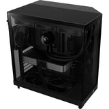 Nzxt h6 flow midi tårnhus (sort | 2x USB-A | 1x USB-C | hærdet glas)