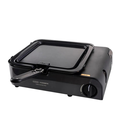 Cadac van cook grillplade med flad plade (sort, 22 x 22 cm)