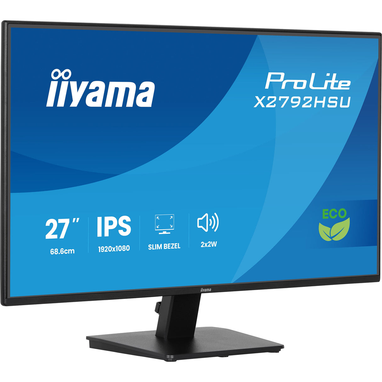 Iiyama prolite x2792hsu-b1 27 skærm (sort (mat), HDMI, skærmport, 2x USB-A, USB-B, 120 Hz)