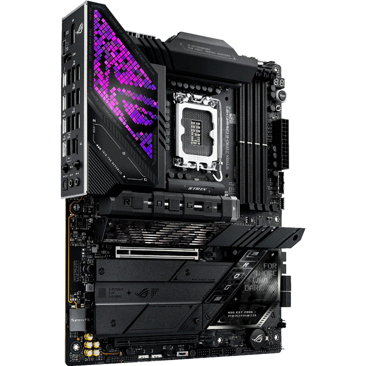 Asus ROG Strix Z890-E Gaming WiFi Socket 1851 bundkort (sort, RAID, 5GB-LAN, WiFi 7, BT, lyd, ATX)