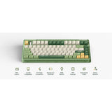 Iqunix og80 camping trådløst mekanisk tastatur (grøn, us-layout (qwerty), cherry mx red, 80% (tkl), rgb-lysdioder, hot-swappable, pbt, 2.4ghz | bluetooth 5.1 | usb-c)