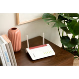 Fritz! box 6850 5g international wlan lte router (hvid rød, mesh wi-fi, 4g (lte), 3g (umts hspa+)