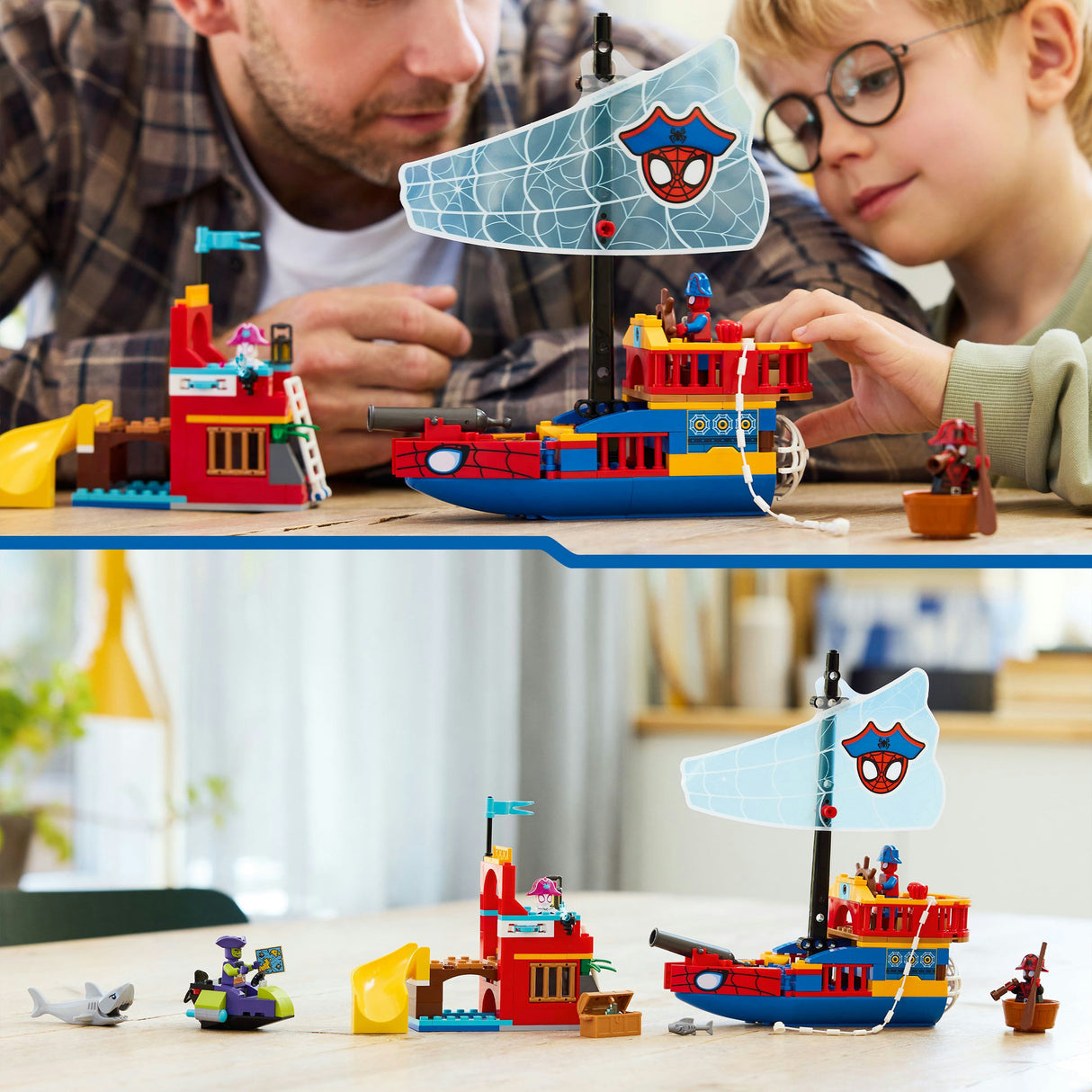 Lego marvel - team spidey piratskib byggelegetøj (11208)